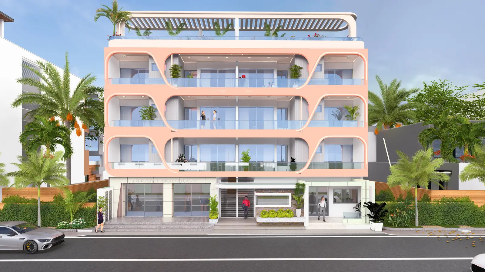 Bâtiment de type R+3 avec penthouse