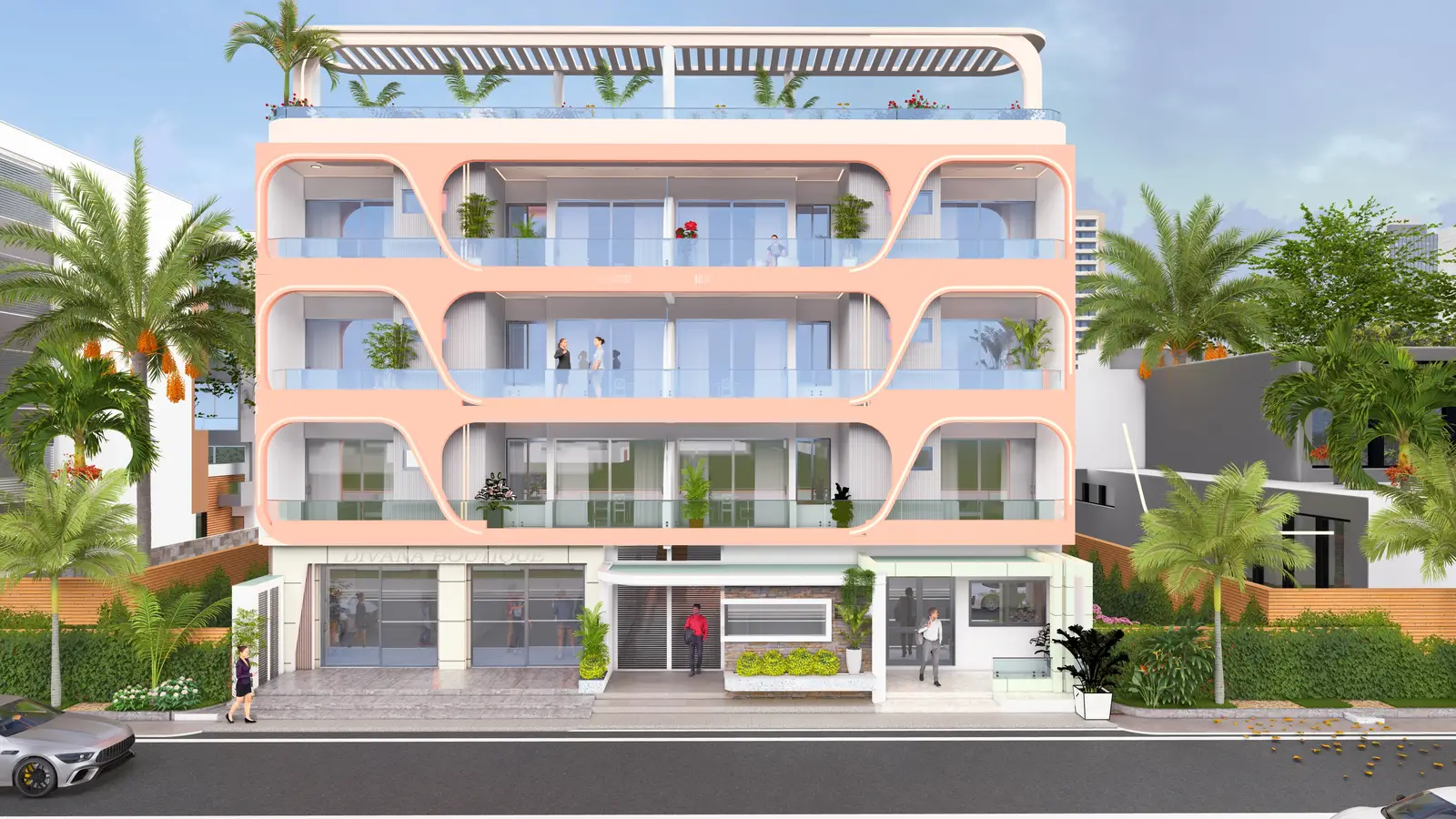 Bâtiment de type R+3 avec penthouse