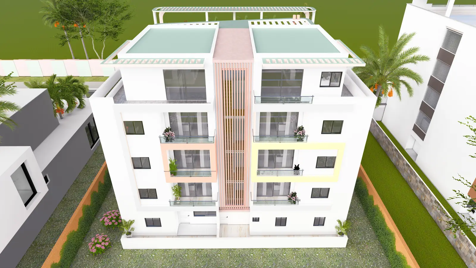 Bâtiment de type R+3 avec penthouse