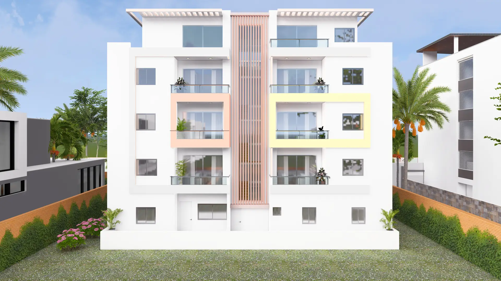 Bâtiment de type R+3 avec penthouse